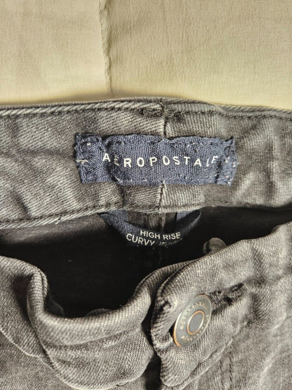 Vintage Aeropostale High Rise Curvy Skinny Jeans Womens 12 Black Wash